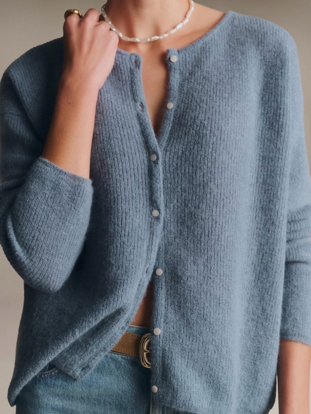 Sezane Gaspard Cardigan Bleu Vintage. - Size M